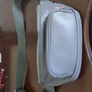 Kibou Vegan Leather Diaper Bag - Charcoal